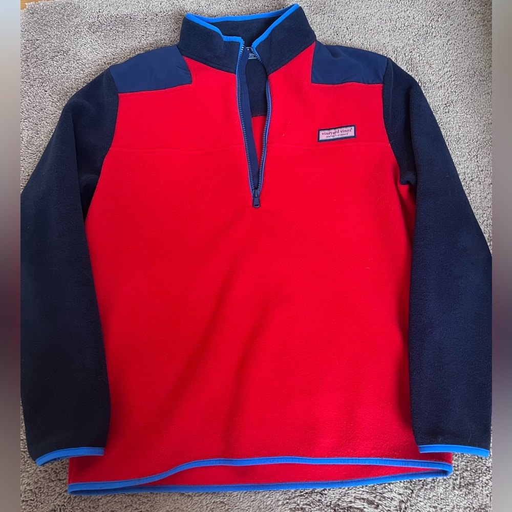 Vineyard Vines red and blue fleece size medium jacket.